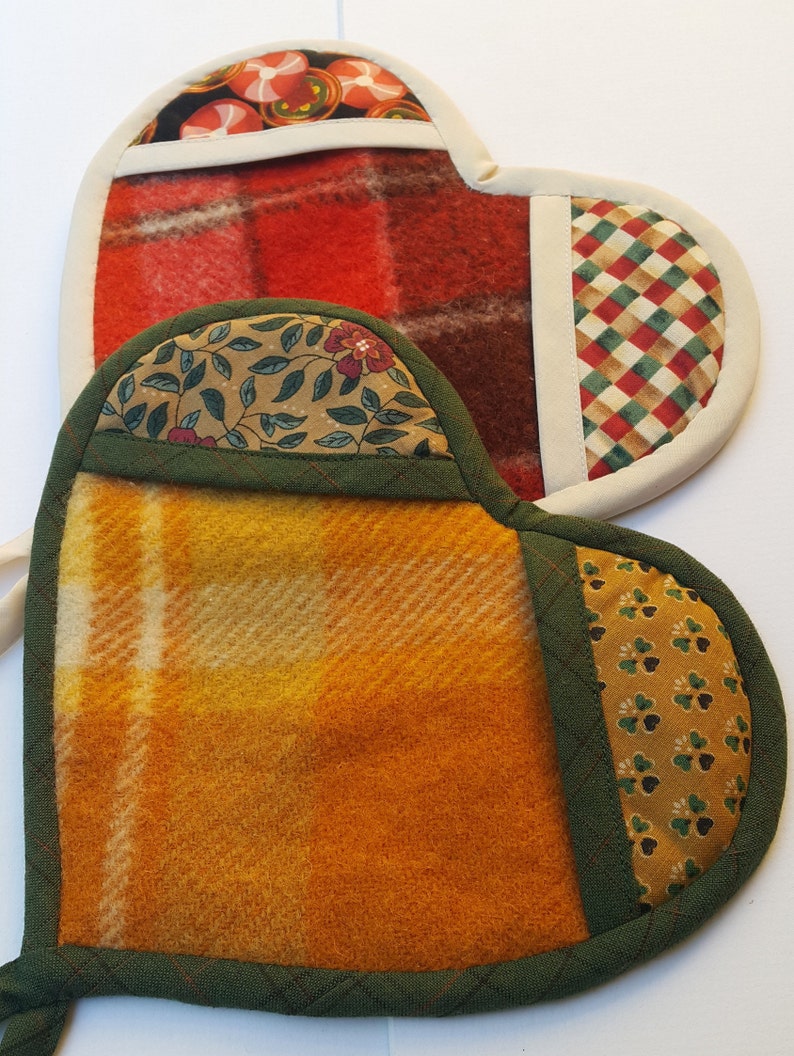 Wool blanket pieces / Felted wool fabric / Wool felt Vintage Etsy