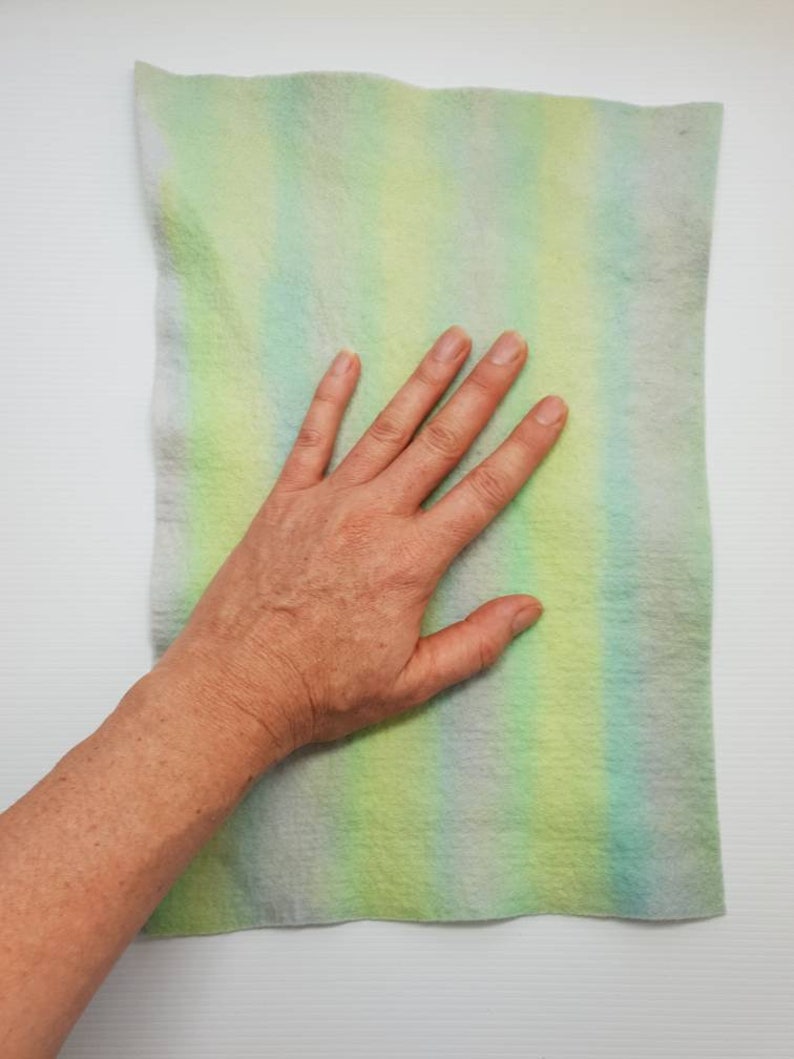 Australia Pastel shades ocean colours Wool felt sheets rainbow felt Mermaid wool felt fabric : Hand painted 30x20cm felt pieces