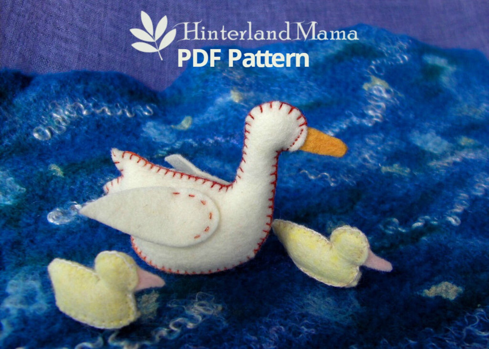 PDF Waldorf Animal Pattern Felt Duck Pattern Waldorf Duck Etsy Australia
