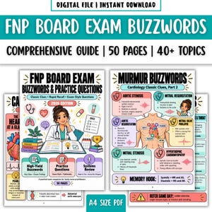 FNP Board Exam Buzzwords - Practice Questions, Rapid Review, Rationales for Nurse Practitioner Students, NP Study Guide, Certification Prep