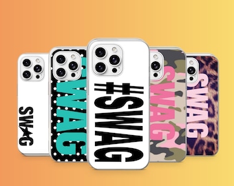 Custodia per telefono SWAG, cover SWAG per iPhone 18Pro, 17, 16, 15, 14, 13, Samsung S26Fe, S25, S24, A16, A56, Pixel 11, 10Pro