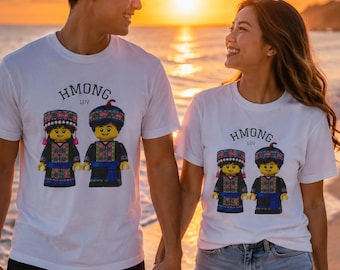 Hmong-Shirt mit Partnermotiv | Traditionelle Kleidung des Hmong-Stolzes | Geschenk zum Hmong-Kulturerbe