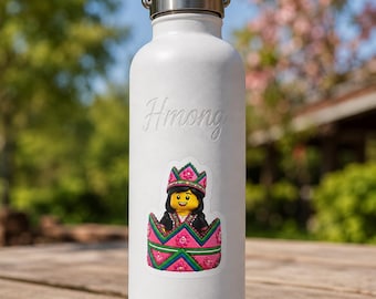 Hmong-Hut-Prinzessin Minifigur Vinyl-Aufkleber