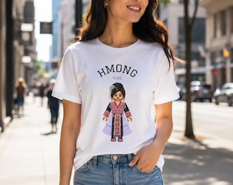 T-Shirt für Hmong-Mädchen | Traditionelles Hmong-Outfit | Geschenk für Hmong-Frauen, die ihren kulturellen Stolz zum Ausdruck bringen
