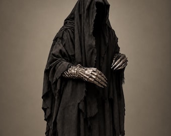 Ringwraith Robes Black Rider Gowns Ring Wraith Costume, Halloween Outfit