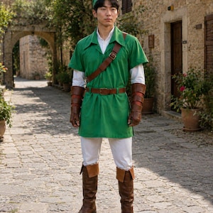Legend of Zelda Cosplay-kostym komplett set | Klassisk Link-kostym | Hylian Hero Gaming-kostym