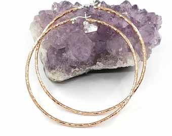 Hamrade stora ringörhängen, 925 sterlingsilverörhängen, bohemiska statementörhängen, handgjorda silversmycken, minimalistiska hamrade ringörhängen