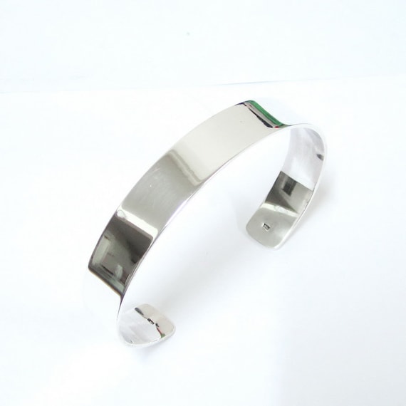 Thicker 3 gauge triangular sterling silver cuff bracelet
