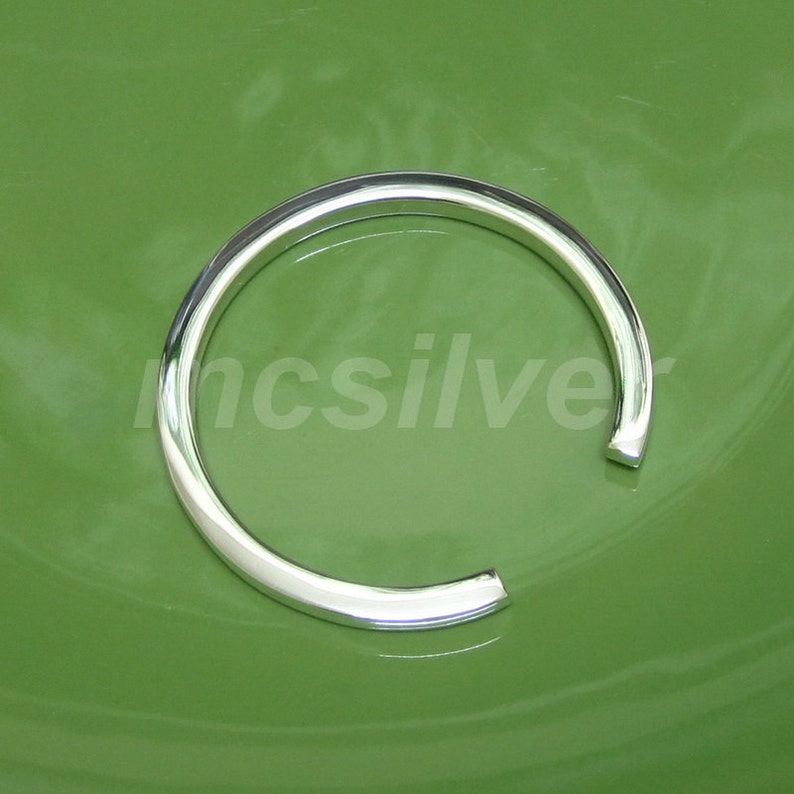 High Quality 5mm Silver Cuff Bracelet 925 Sterling Silver Etsy