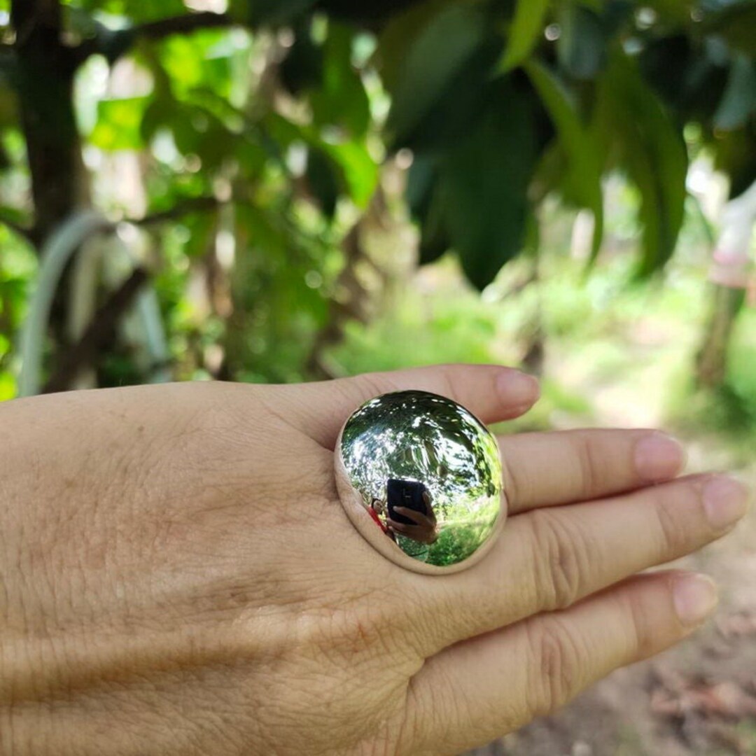Dome Silver Ring Statement Silver Ring 925 Sterling Silver Chunky Ring