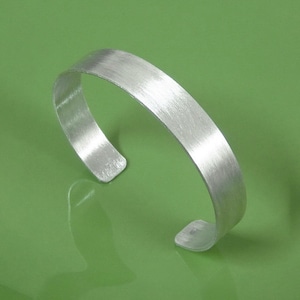 Handmade Brushed 925 Silver Cuff Bracelet, 925 Sterling Silver Band Bangle Modern Silver Jewelry Chunky Silver Bracelet Rustic Jewelry