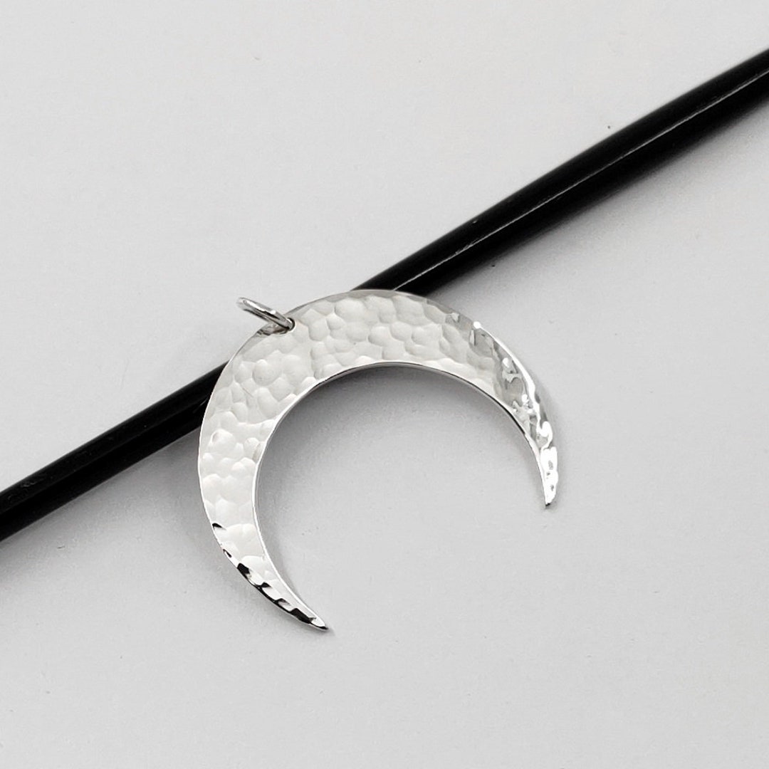 925 Sterling Silver Crescent Moon Pendant Silver Moon Pendant Silver ...