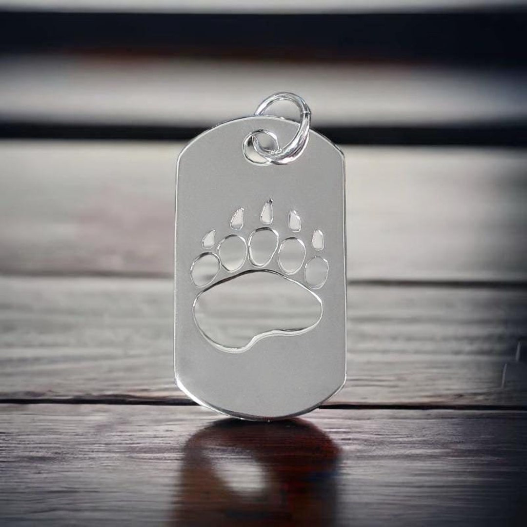 Handcrafted 925 Sterling Silver Bear Paw Pendant Necklace – Native ...