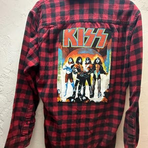 Chemise en flanelle KISS personnalisée et recyclée