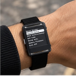 ESP32 E Ink DIY Watch, Programmable Open Source Smartwatch for Makers