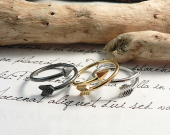 Arrow - Silver stacking ring