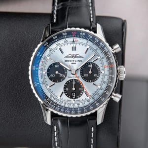 Vintage Breitling Navitimer 1 B01 Chronograph UNWORN 2/2023 Steel Ice Blue Dial
