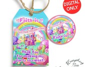 DIGITAL DOWNLOAD Candy Land Birthday Party Favor Thank You Tags 2 inch Toppers Round Labels Stickers Digital Printable Il_170x135