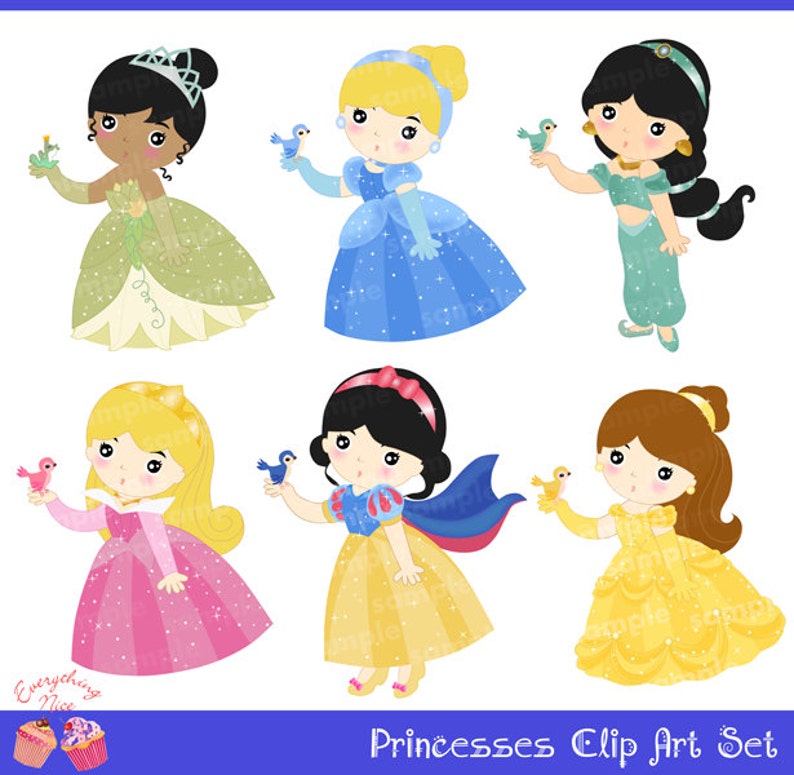 Princesses Clip Art Set - Etsy