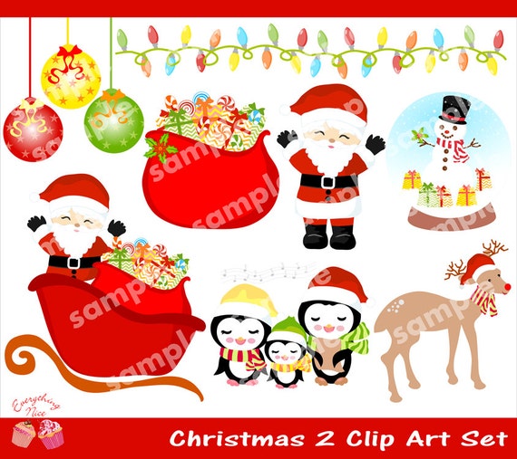 Christmas Clipart Set Il_570xn