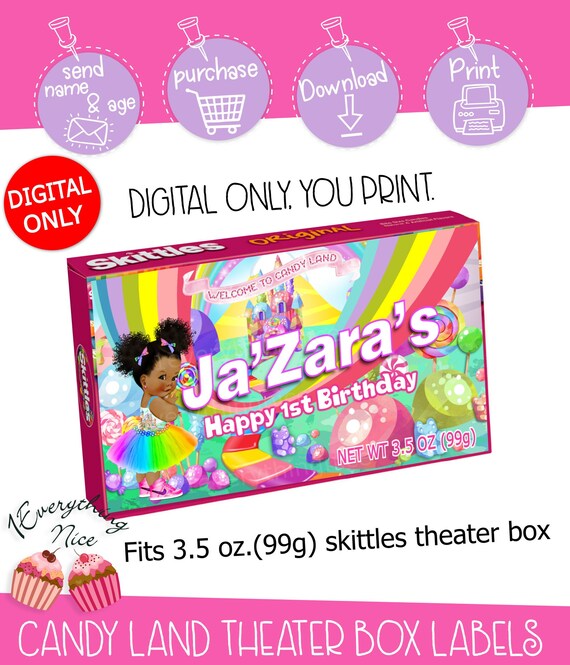 DIGITAL DOWNLOAD Candyland Candy Land Theme 3 Lollipop Labels Printables