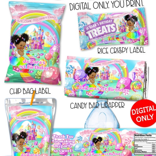 DIGITAL DOWNLOAD Candy Land Candyland Birthday Party Printable Etsy