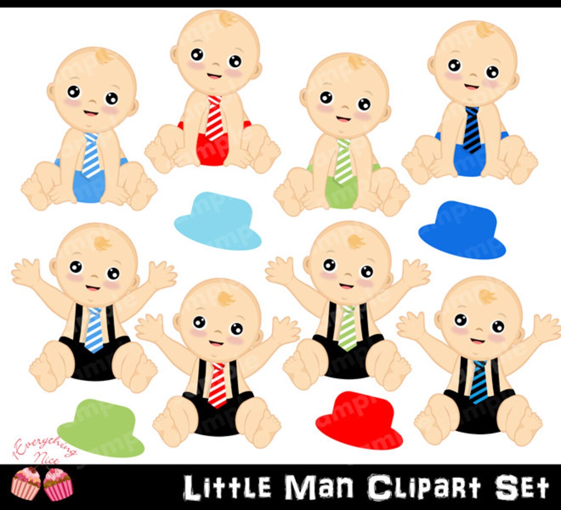 Little Man Clipart Set - Etsy