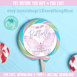 Pink Butterfly Label Pink Purple Butterfly Butterflies Wrappers Labels Bundle Set 4 Instant ...
