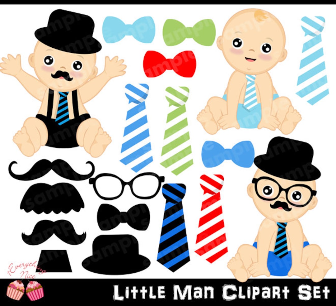 Little Man Clipart Set - Etsy