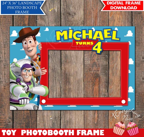 Toy Story Birthday 24" x 36" Landscape Photo booth Frame Digital Download Il_570xn