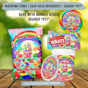 Candy Land Red Editable DIGITAL Instant DOWNLOAD Candyland Theme ...