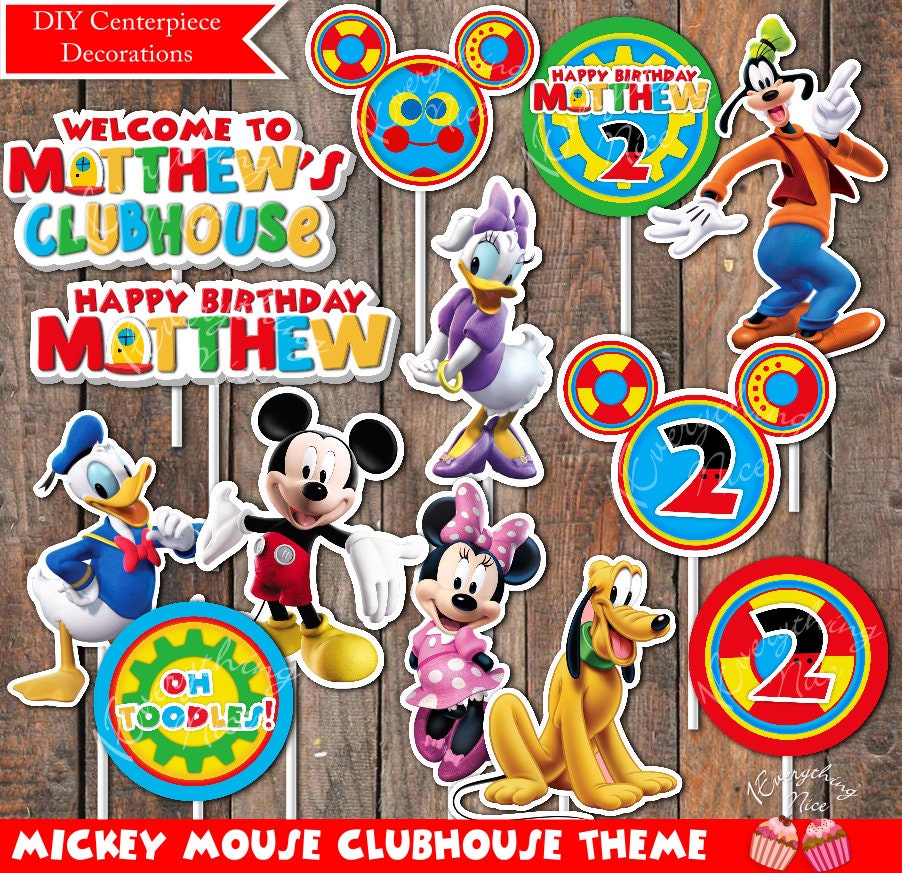 DIGITAL DOWNLOAD Mickey Mouse Clubhouse Theme Happy Birthday | Etsy