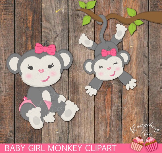 Baby Girl Monkey Clip Art Il_570xn
