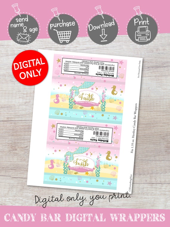 E119 Digital Download Love Chocolate Bar Wrappers