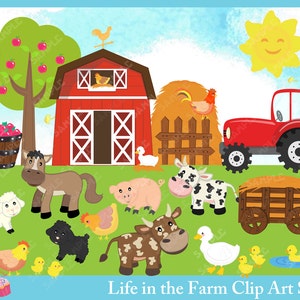 Life in the Farm Clipart Set