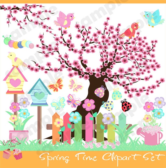 Spring Time Clip Art Set Etsy