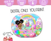 DIGITAL DOWNLOAD Candy Land Candyland Theme Birthday Baby Girl .67oz Snack Stacks Labels Wrappers Printables Il_170x135