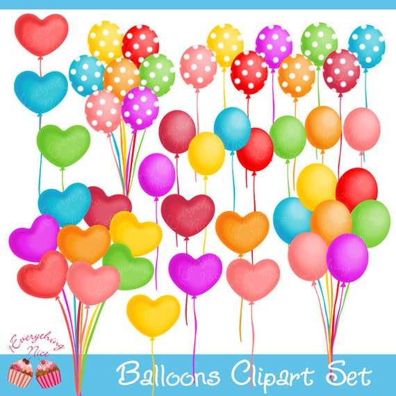 Balloons Clipart Set Il_570xn