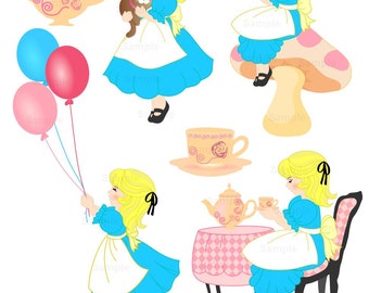 Tea Time Tea Party Clipart Set