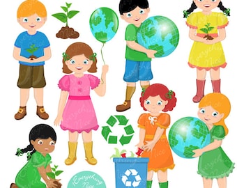 Earth Day Clipart Set