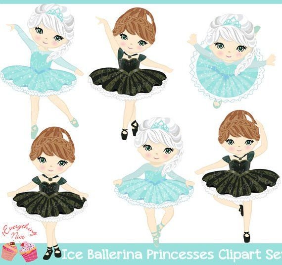 Ballerina Princesses Clipart Set Il_570xn