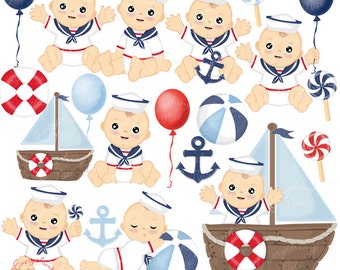 Sailor Baby 3 Clipart Set