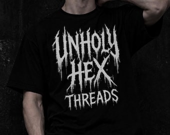 Logo Unholy Hex Threads: Koszulka | Bluza z kapturem | Okrągły dekolt