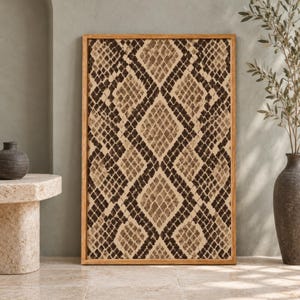 Snakeskin Pattern, Animal Print Wall Art, Exotic Reptile Texture Poster