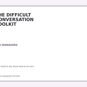 Toolkit voor managers over het voeren van moeilijke gesprekken / Handleiding voor managers / Sjabloon voor communicatie op de werkvloer