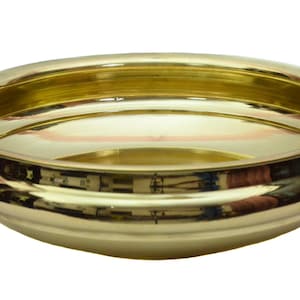 Brass Urli Pot || Uruli Bowl in Plain Design for Home, Hotel/Office Decoration & Gift