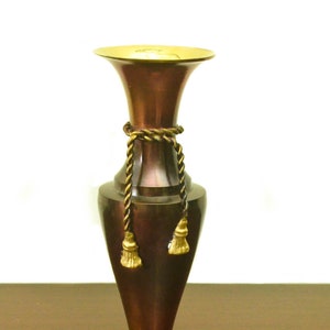 Bloemenvaas || Handgemaakte Messing Bruin & Koper kleur Flower Vase || Bloempot
