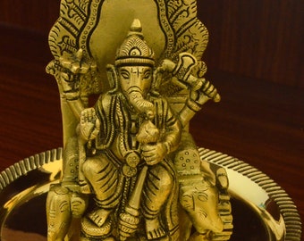 Antique Brass Ganesh Idol | Lalbaugcha Raja Murti