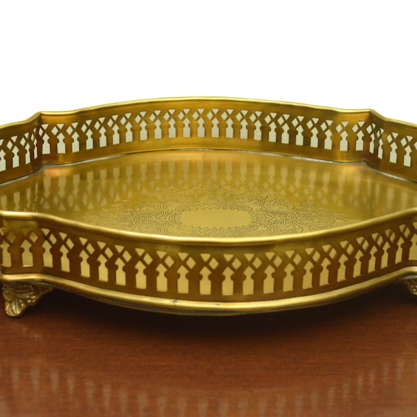 Vintage Brass Tray Etsy