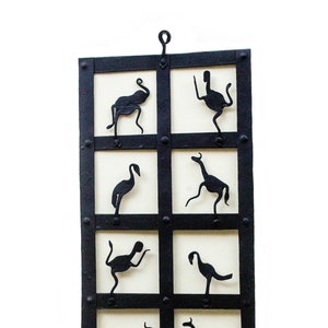 Handmade Wrought Iron Tribal Art wall hanging